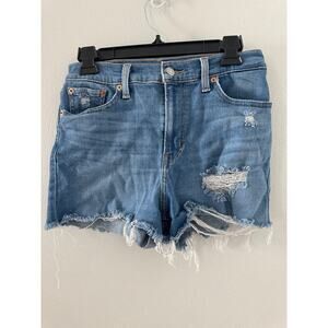 Levi's High Rise Distressed Cut Off Denim Shorts sz 29